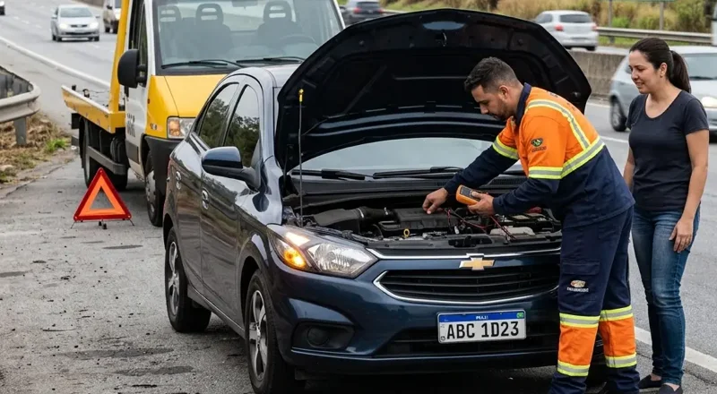 Auto socorro 24h em Nova Iguaçu – pane elétrica, mecânica e bateria fraca